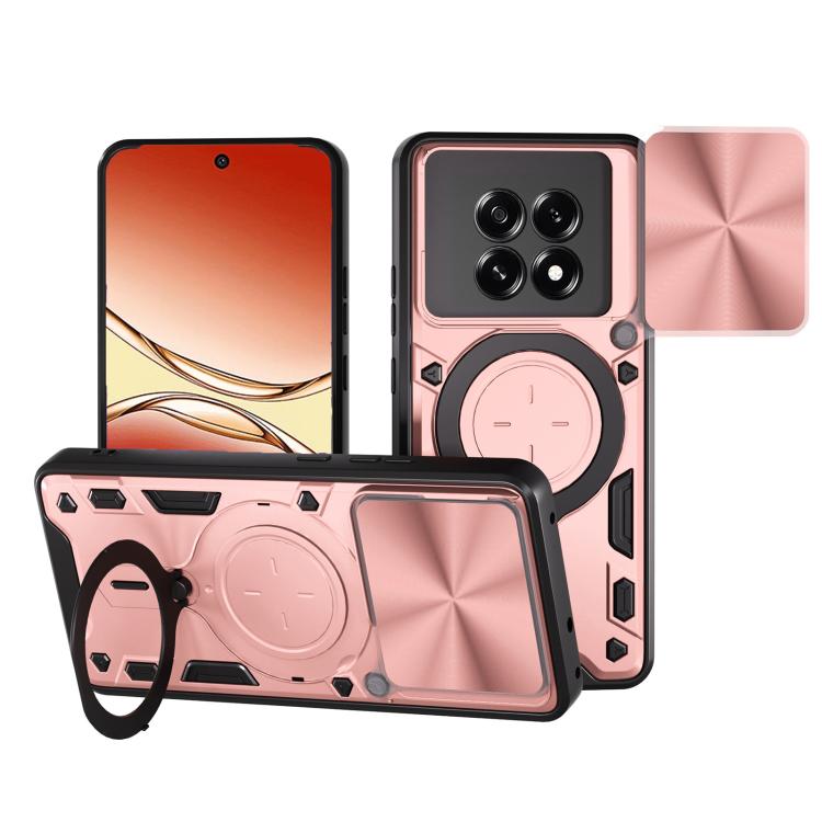 CD Texture Sliding Camshield Magnetic Holder Phone Case, For OPPO Reno14 5G Global, For OPPO A59 5G Global, For OPPO F29 Pro 5G Global, For OPPO F29 5G Global