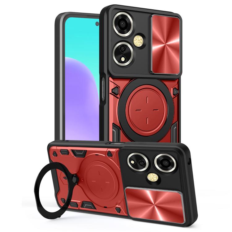 CD Texture Sliding Camshield Magnetic Holder Phone Case, For OPPO Reno14 5G Global, For OPPO A59 5G Global, For OPPO F29 Pro 5G Global, For OPPO F29 5G Global