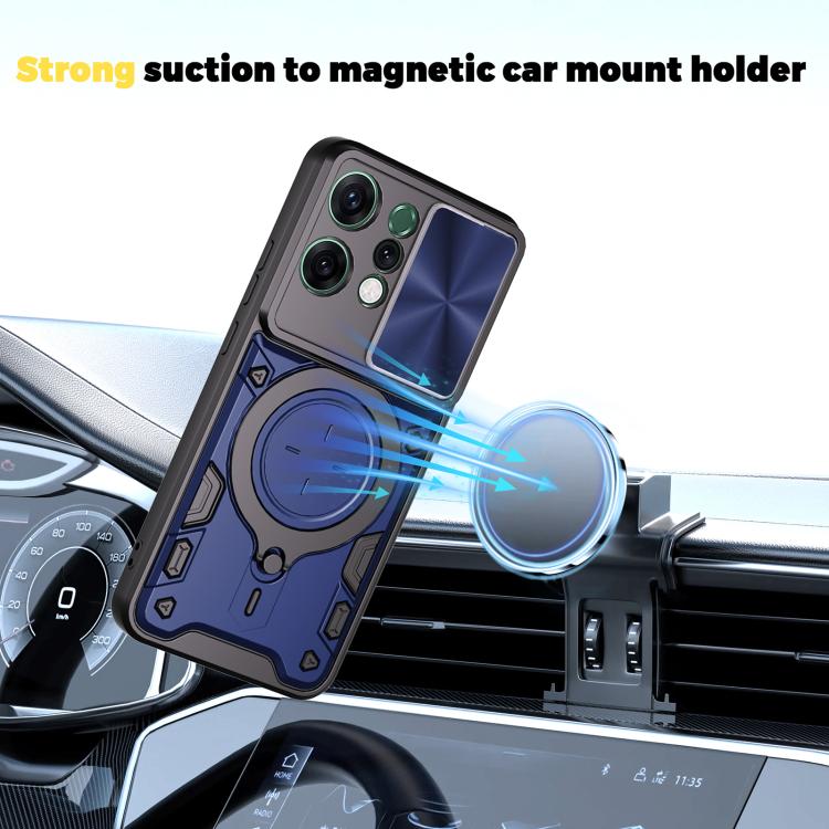 CD Texture Sliding Camshield Magnetic Holder Phone Case, For OPPO Reno14 5G Global, For OPPO A59 5G Global, For OPPO F29 Pro 5G Global, For OPPO F29 5G Global