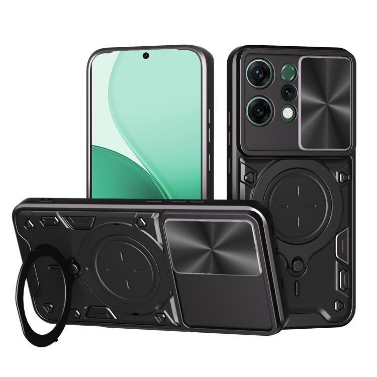 CD Texture Sliding Camshield Magnetic Holder Phone Case, For OPPO Reno14 5G Global, For OPPO A59 5G Global, For OPPO F29 Pro 5G Global, For OPPO F29 5G Global