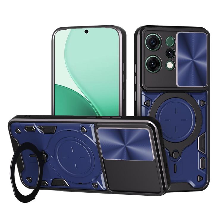 CD Texture Sliding Camshield Magnetic Holder Phone Case, For OPPO Reno14 5G Global, For OPPO A59 5G Global, For OPPO F29 Pro 5G Global, For OPPO F29 5G Global
