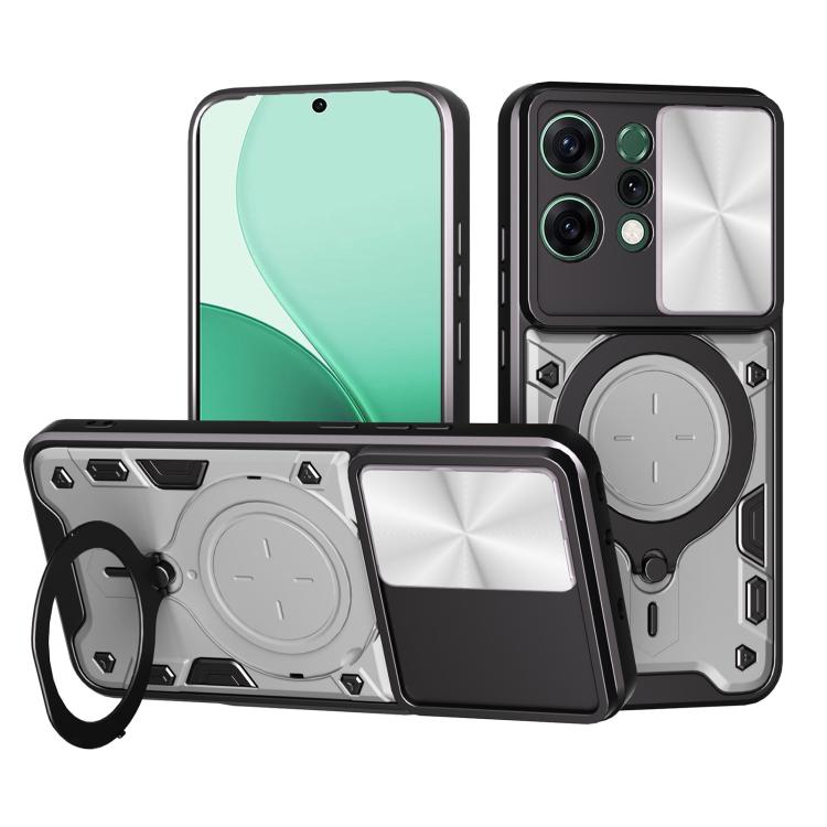 CD Texture Sliding Camshield Magnetic Holder Phone Case, For OPPO Reno14 5G Global, For OPPO A59 5G Global, For OPPO F29 Pro 5G Global, For OPPO F29 5G Global