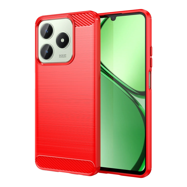 Carbon Fiber Brushed Texture TPU Phone Case, For Realme C75, For Realme GT 7 Pro, For Realme P1 Speed, For Realme 13 Pro 5G, For Realme 13 Pro+ 5G, For Realme GT 6, For Realme C61, For Realme C63