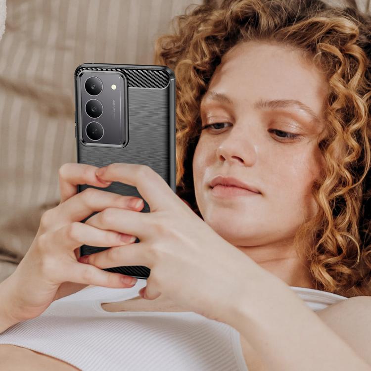 Carbon Fiber Brushed Texture TPU Phone Case, For Realme C75, For Realme GT 7 Pro, For Realme P1 Speed, For Realme 13 Pro 5G, For Realme 13 Pro+ 5G, For Realme GT 6, For Realme C61, For Realme C63