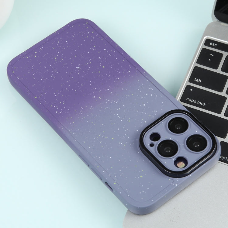 Gradient Starry Silicone Phone Case with Lens Film, For iPhone 15 Plus, For iPhone 14 Pro, For iPhone 15, For iPhone 14 Pro Max