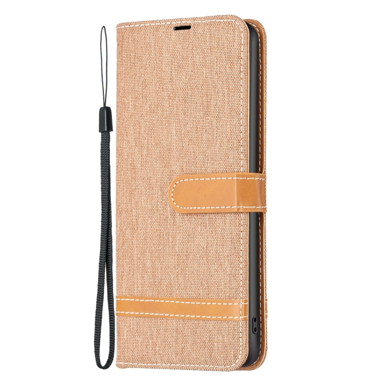 Color Block Denim Texture Leather Phone Case, For Xiaomi Redmi 12 4G, For Xiaomi Redmi Note 13