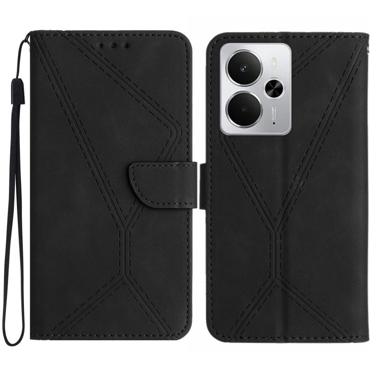Stitching Embossed Leather Phone Case, For Realme 14 5G Global / P3 5G Global, For Realme P3 Pro 5G Global, For Realme 14 Pro+ 5G, For Realme C75 4G