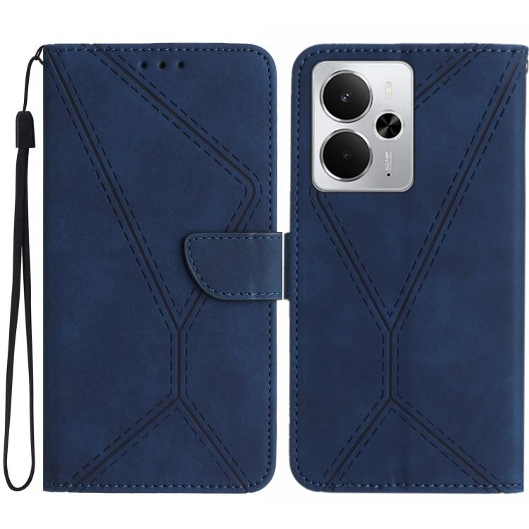 Stitching Embossed Leather Phone Case, For Realme 14 5G Global / P3 5G Global, For Realme P3 Pro 5G Global, For Realme 14 Pro+ 5G, For Realme C75 4G