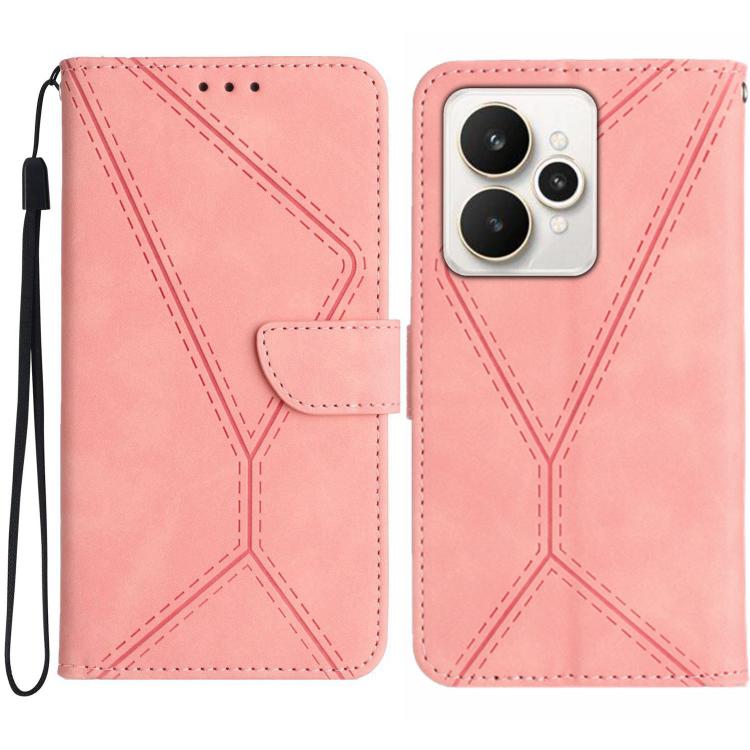 Stitching Embossed Leather Phone Case, For Realme 15T 5G, For Realme 15 5G Global / 15 Pro 5G Global, For Realme C71 4G, For Realme C75 5G