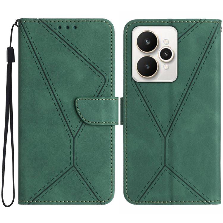 Stitching Embossed Leather Phone Case, For Realme 15T 5G, For Realme 15 5G Global / 15 Pro 5G Global, For Realme C71 4G, For Realme C75 5G