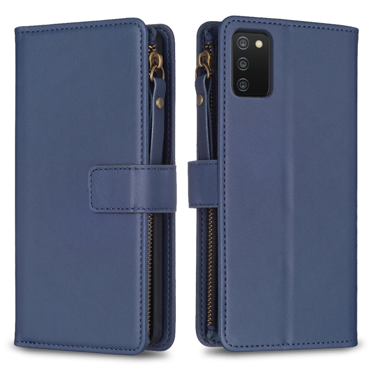 9 Card Slots Zipper Wallet Leather Flip Phone Case, For Samsung Galaxy S22+ 5G, For Samsung Galaxy S22 5G, For Samsung Galaxy A03s, For Samsung Galaxy A41