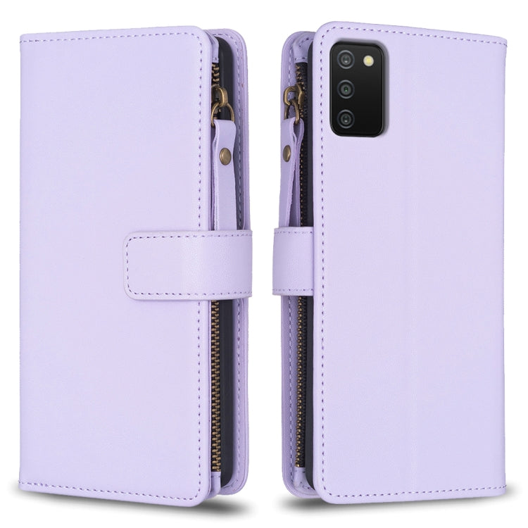 9 Card Slots Zipper Wallet Leather Flip Phone Case, For Samsung Galaxy S22+ 5G, For Samsung Galaxy S22 5G, For Samsung Galaxy A03s, For Samsung Galaxy A41
