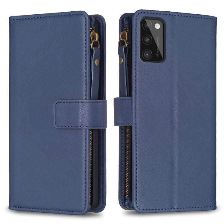 9 Card Slots Zipper Wallet Leather Flip Phone Case, For Samsung Galaxy S22+ 5G, For Samsung Galaxy S22 5G, For Samsung Galaxy A03s, For Samsung Galaxy A41