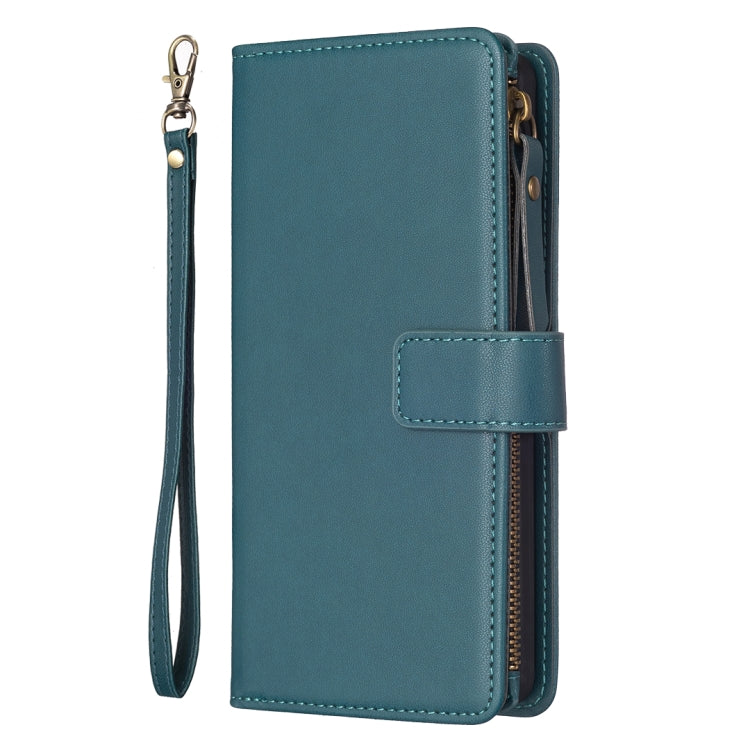 9 Card Slots Zipper Wallet Leather Flip Phone Case, For Samsung Galaxy S22+ 5G, For Samsung Galaxy S22 5G, For Samsung Galaxy A03s, For Samsung Galaxy A41