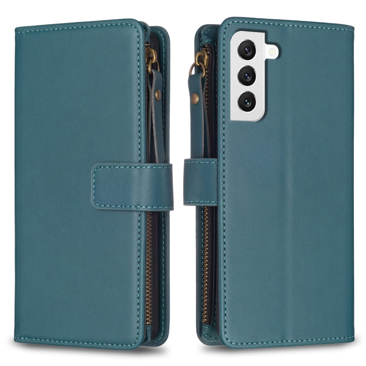 9 Card Slots Zipper Wallet Leather Flip Phone Case, For Samsung Galaxy S22+ 5G, For Samsung Galaxy S22 5G, For Samsung Galaxy A03s, For Samsung Galaxy A41
