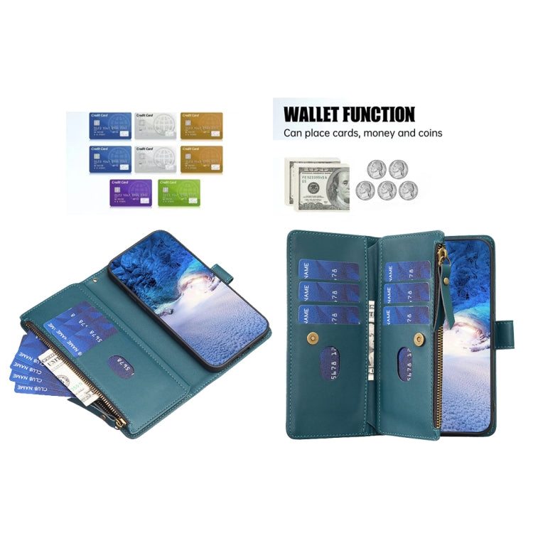 9 Card Slots Zipper Wallet Leather Flip Phone Case, For Samsung Galaxy S24 Ultra 5G, For Samsung Galaxy A35, For Samsung Galaxy A25 5G, For Samsung Galaxy M34 5G
