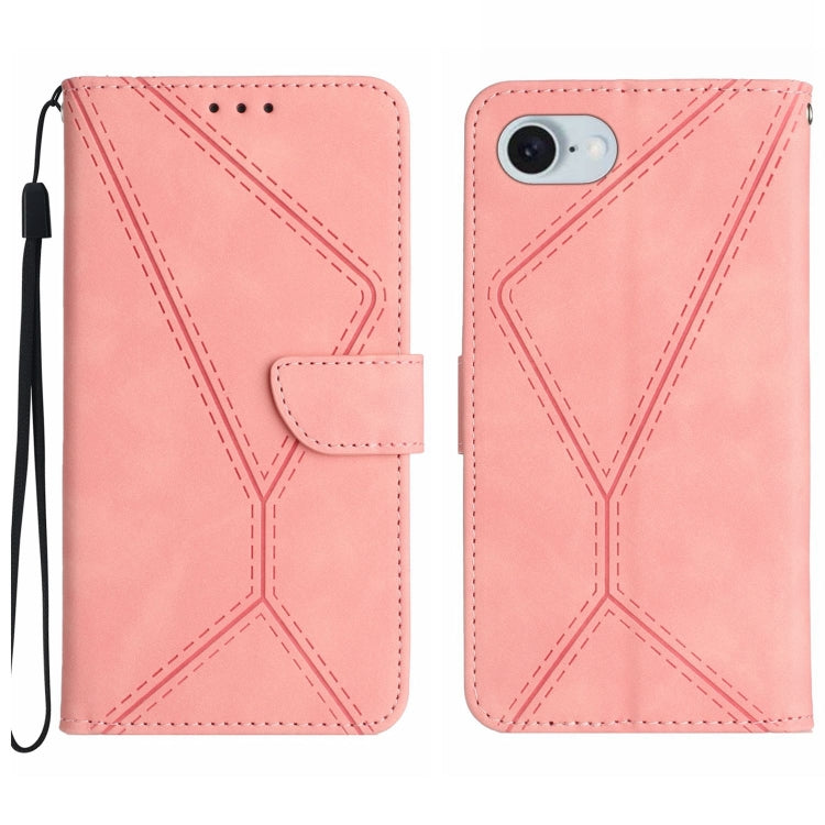 Stitching Embossed Leather Phone Case, For iPhone 17e / 16e, For iPhone 17 Pro Max, For iPhone 17 Pro, For iPhone 17
