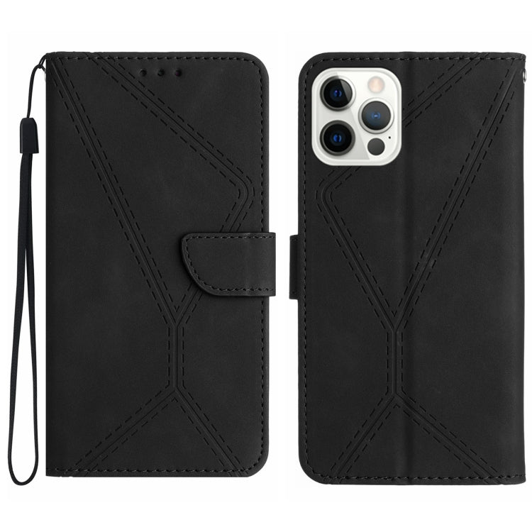 Stitching Embossed Leather Phone Case, For iPhone Air, For iPhone 16 Pro Max, For iPhone 16 Pro, For iPhone 16 Plus