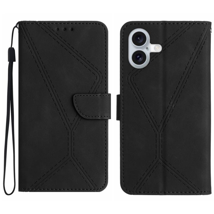 Stitching Embossed Leather Phone Case, For iPhone 17e / 16e, For iPhone 17 Pro Max, For iPhone 17 Pro, For iPhone 17