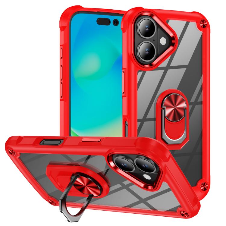 TPU + PC Lens Protection Phone Case with Ring Holder, For iPhone 17e / 16e, For iPhone 17 Pro Max, For iPhone 17, For iPhone Air