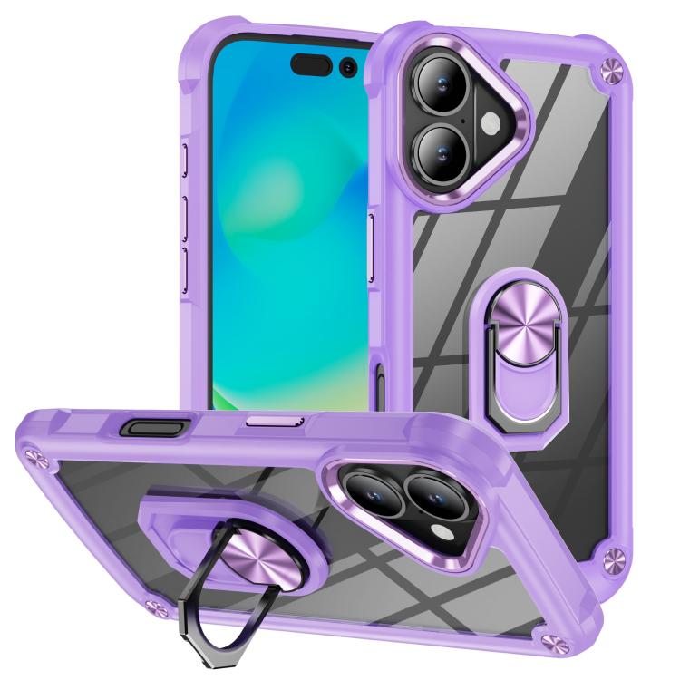 TPU + PC Lens Protection Phone Case with Ring Holder, For iPhone 17e / 16e, For iPhone 17 Pro Max, For iPhone 17, For iPhone Air