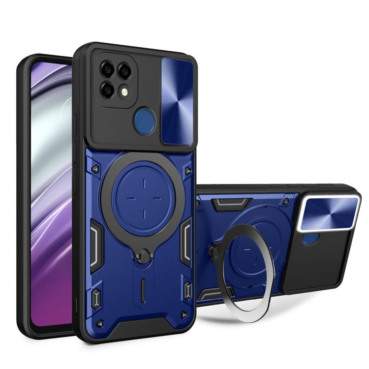 CD Texture Sliding Camshield Magnetic Holder Phone Case, For Realme C21 / C20 / C11 2021