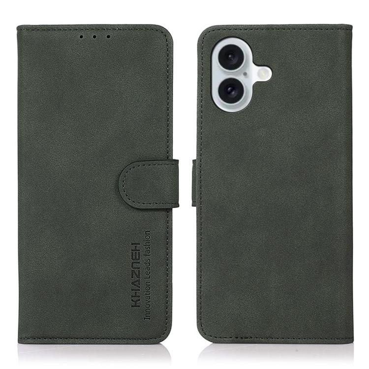 KHAZNEH Matte Texture Leather Phone Case, For iPhone 16e / 17e, For iPhone 17 Pro Max, For iPhone 17 Pro, For iPhone 17, For iPhone Air, For iPhone 16 Pro Max