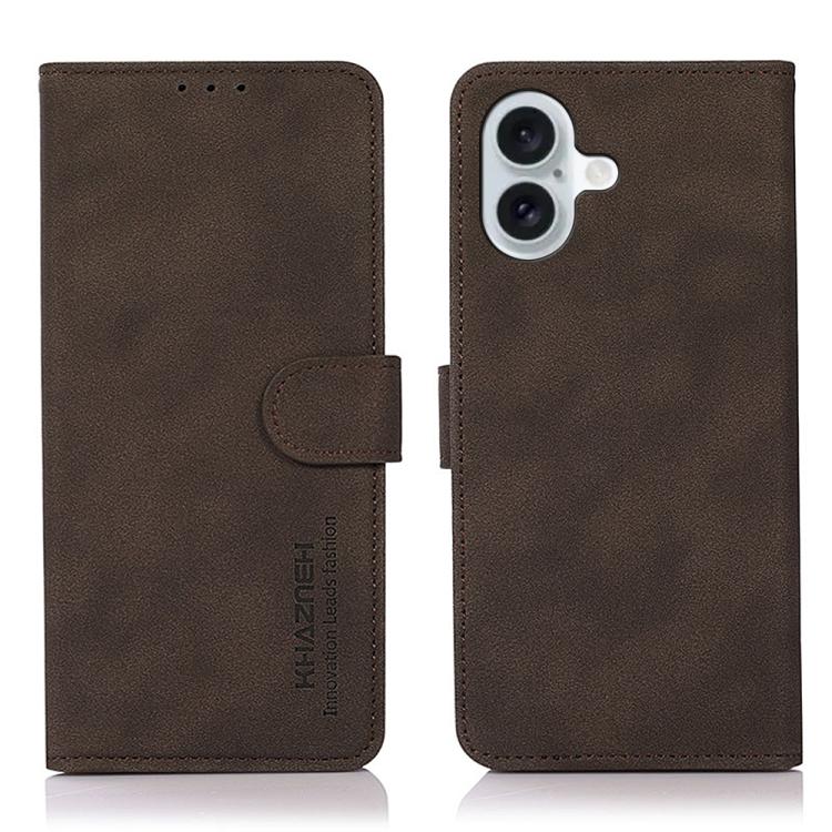 KHAZNEH Matte Texture Leather Phone Case, For iPhone 16e / 17e, For iPhone 17 Pro Max, For iPhone 17 Pro, For iPhone 17, For iPhone Air, For iPhone 16 Pro Max