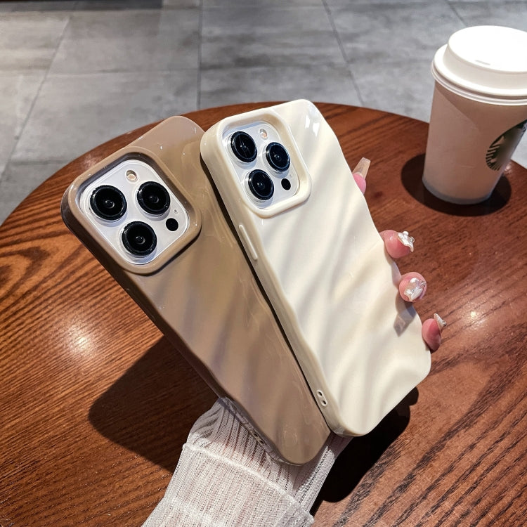 Solid Color Wave Texture TPU Phone Case, For iPhone 16 Pro Max, For iPhone 16 Pro, For iPhone 16 Plus