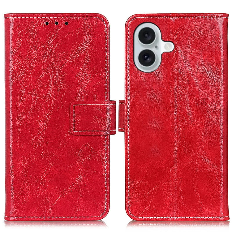 Retro Crazy Horse Texture Horizontal Flip Leather Phone Case, For iPhone Air, For iPhone 16 Pro Max, For iPhone 16 Pro, For iPhone 16 Plus