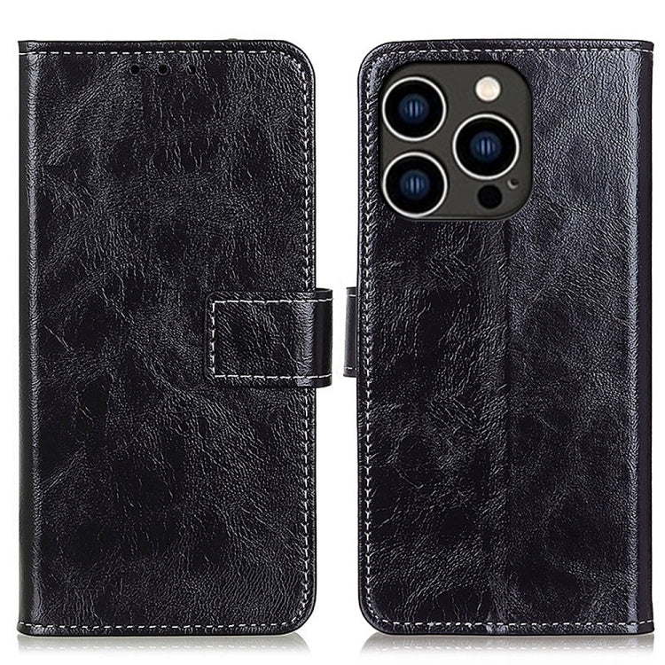 Retro Crazy Horse Texture Horizontal Flip Leather Phone Case, For iPhone Air, For iPhone 16 Pro Max, For iPhone 16 Pro, For iPhone 16 Plus