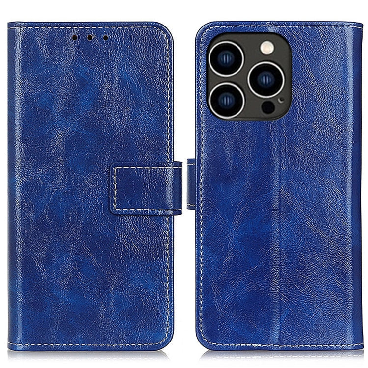 Retro Crazy Horse Texture Horizontal Flip Leather Phone Case, For iPhone Air, For iPhone 16 Pro Max, For iPhone 16 Pro, For iPhone 16 Plus