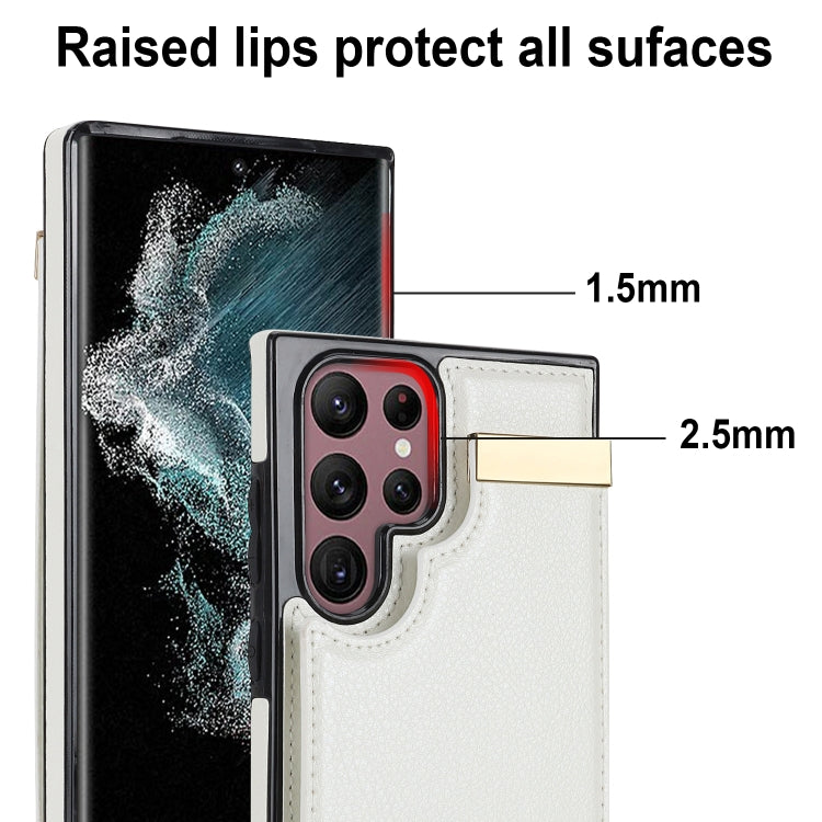 Metal Buckle Card Slots Phone Case, For Samsung Galaxy S22 Ultra 5G, For Samsung Galaxy Note20 Ultra