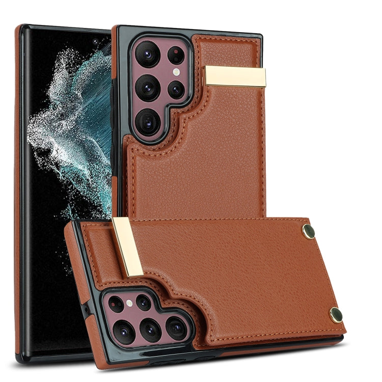 Metal Buckle Card Slots Phone Case, For Samsung Galaxy S22 Ultra 5G, For Samsung Galaxy Note20 Ultra