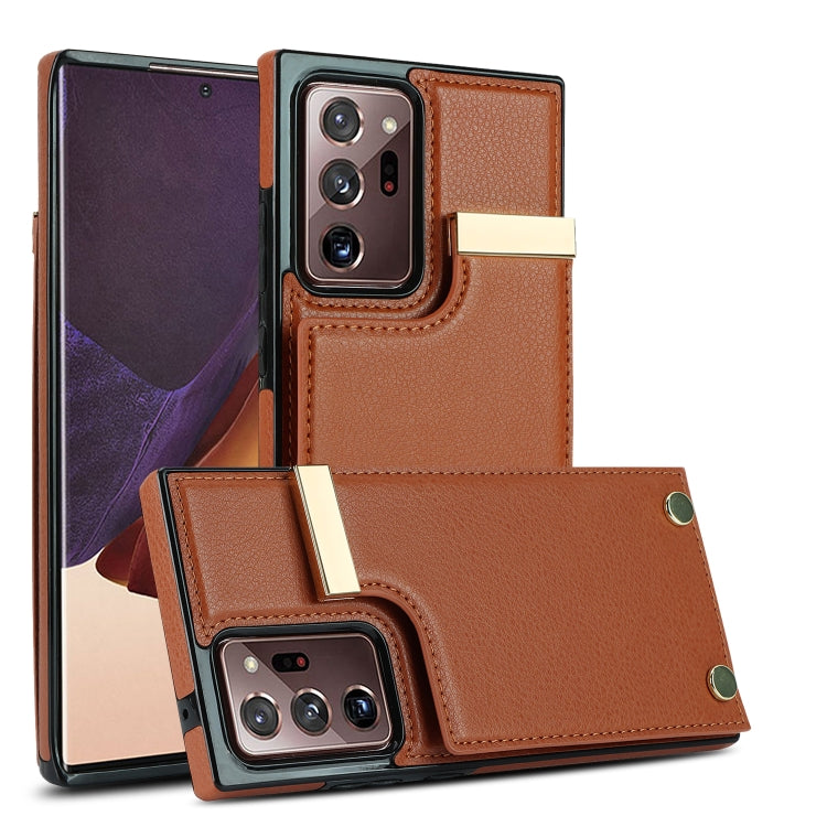 Metal Buckle Card Slots Phone Case, For Samsung Galaxy S22 Ultra 5G, For Samsung Galaxy Note20 Ultra