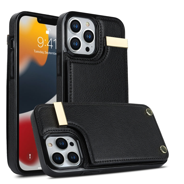 Metal Buckle Card Slots Phone Case, For iPhone 14 Pro, For iPhone 14 Pro Max, For iPhone SE 2022 / 2020 / 8 / 7, For iPhone 13 Pro Max
