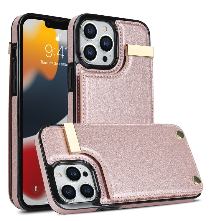 Metal Buckle Card Slots Phone Case, For iPhone 13 Pro, For iPhone 12 / 12 Pro, For iPhone 12 Pro Max, For iPhone 11 Pro Max