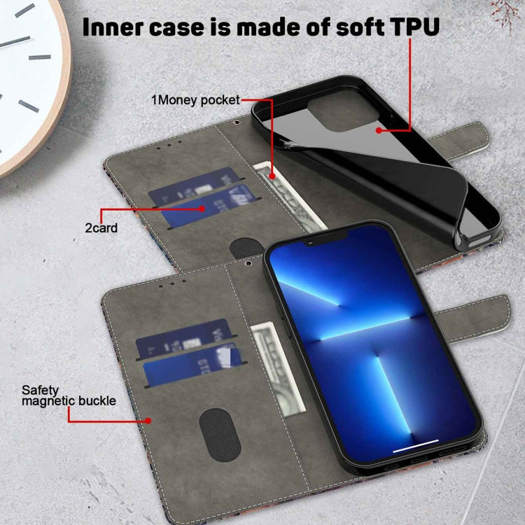 Crystal 3D Shockproof Protective Leather Phone Case, For iPhone 14 Pro