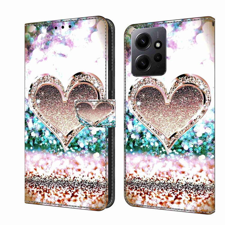 Crystal 3D Shockproof Protective Leather Phone Case, For Xiaomi Redmi Note 12 4G