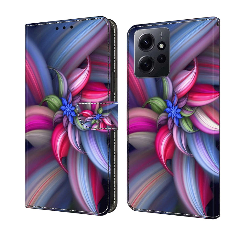 Crystal 3D Shockproof Protective Leather Phone Case, For Xiaomi Redmi Note 12 4G