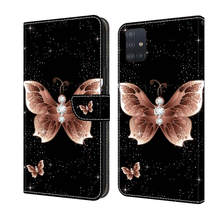 Crystal 3D Shockproof Protective Leather Phone Case, For Samsung Galaxy A71 4G