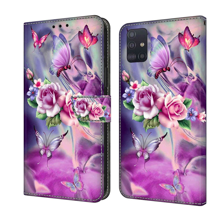 Crystal 3D Shockproof Protective Leather Phone Case, For Samsung Galaxy A71 4G