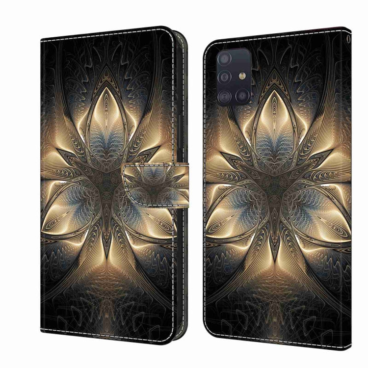 Crystal 3D Shockproof Protective Leather Phone Case, For Samsung Galaxy A71 4G