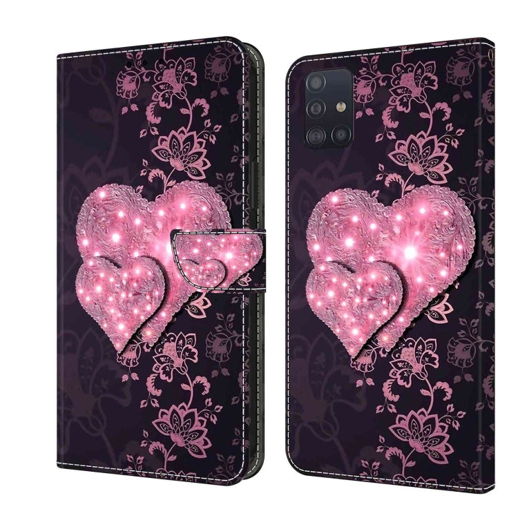 Crystal 3D Shockproof Protective Leather Phone Case, For Samsung Galaxy A71 4G