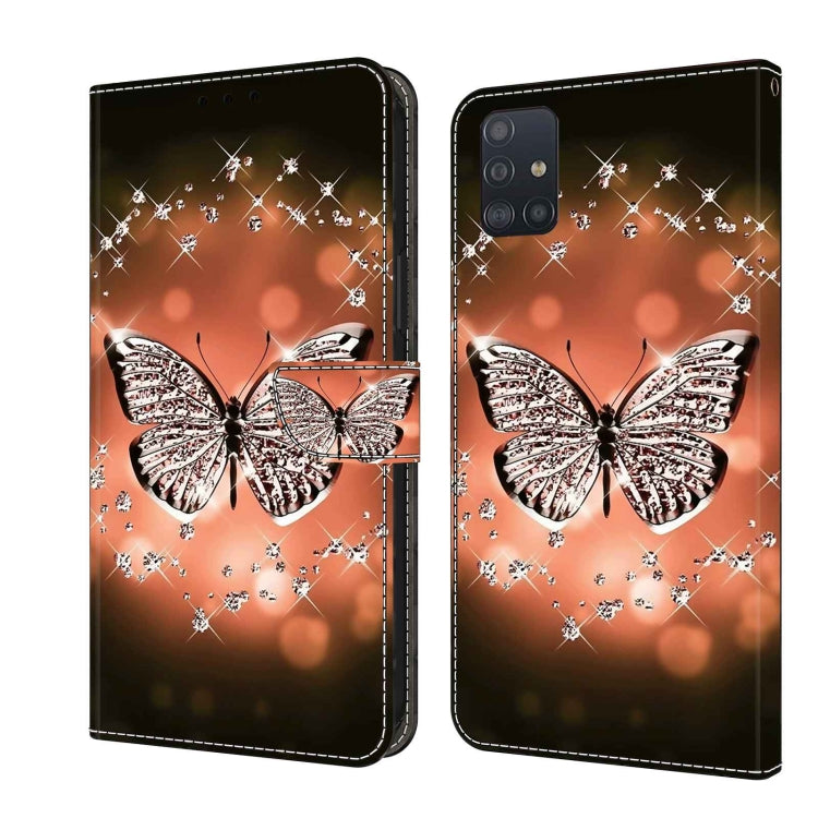 Crystal 3D Shockproof Protective Leather Phone Case, For Samsung Galaxy A71 4G