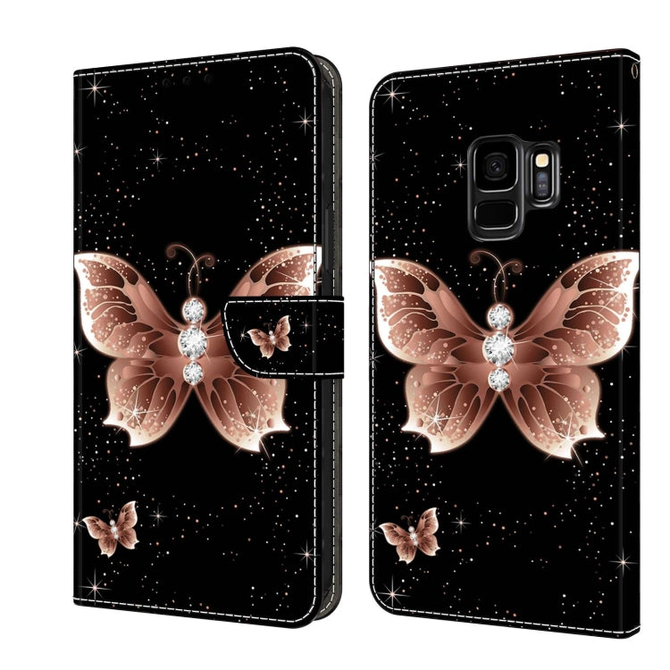 Crystal 3D Shockproof Protective Leather Phone Case, For Samsung Galaxy S9
