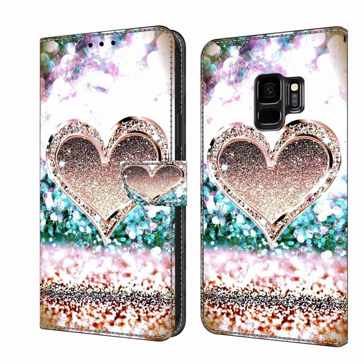 Crystal 3D Shockproof Protective Leather Phone Case, For Samsung Galaxy S9