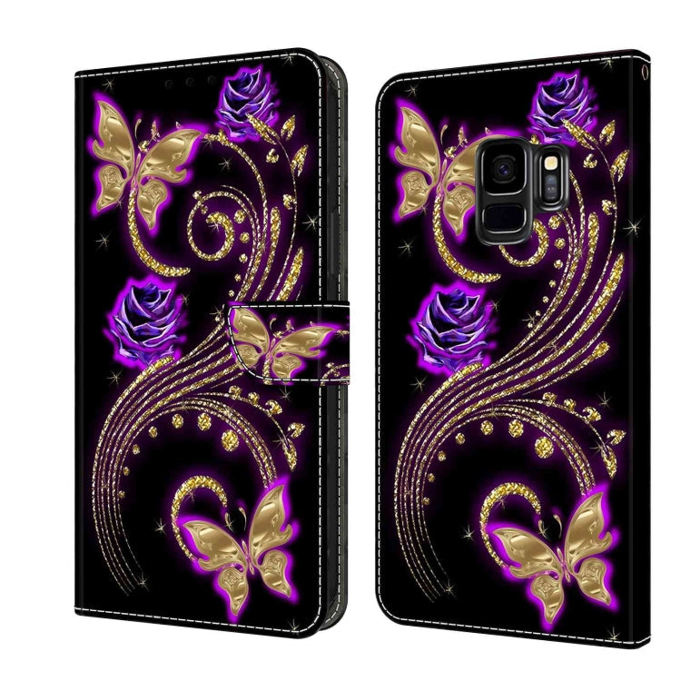 Crystal 3D Shockproof Protective Leather Phone Case, For Samsung Galaxy S9