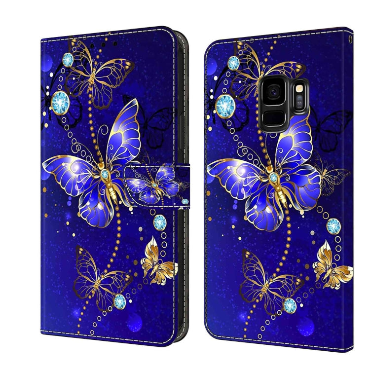 Crystal 3D Shockproof Protective Leather Phone Case, For Samsung Galaxy S9