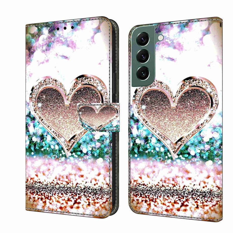 Crystal 3D Shockproof Protective Leather Phone Case, For Samsung Galaxy S22+